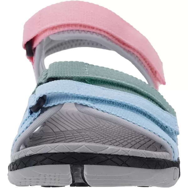 WHITIN Womens Hiking Sandals with Arch Support  Adjustable Hook and Loop Straps  Durable Sport Sandals for Outdoor AdventureC51  Colormulti