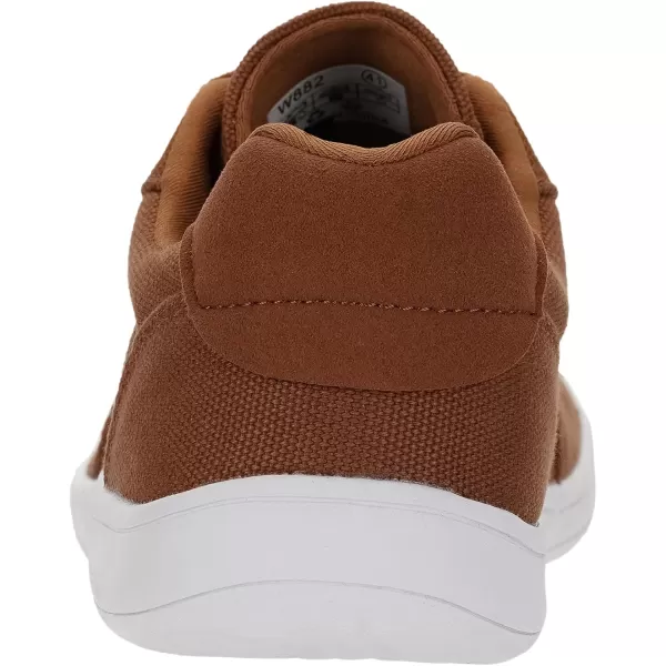 imageWHITIN Mens Wide Barefoot Shoes  Canvas Minimalist Sneakers  Zero Drop SoleW882  Brown White Canvas Upper