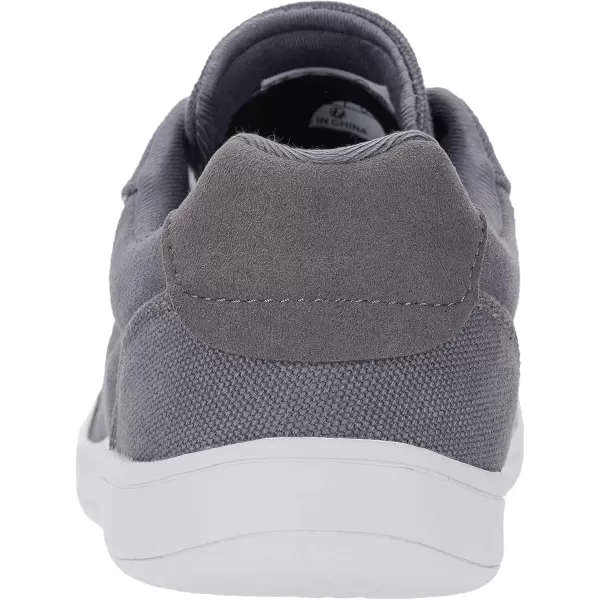 imageWHITIN Mens Wide Barefoot Shoes  Canvas Minimalist Sneakers  Zero Drop SoleW882  Grey White Canvas Upper