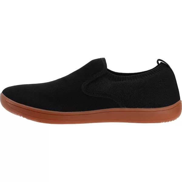 imageWHITIN Mens Wide Slip on Barefoot Shoes  Minimalist Sneakers  Zero DropW862  Black Gum