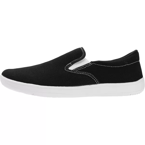 imageWHITIN Mens Wide Slip on Barefoot Shoes  Minimalist Sneakers  Zero DropW863  Black White