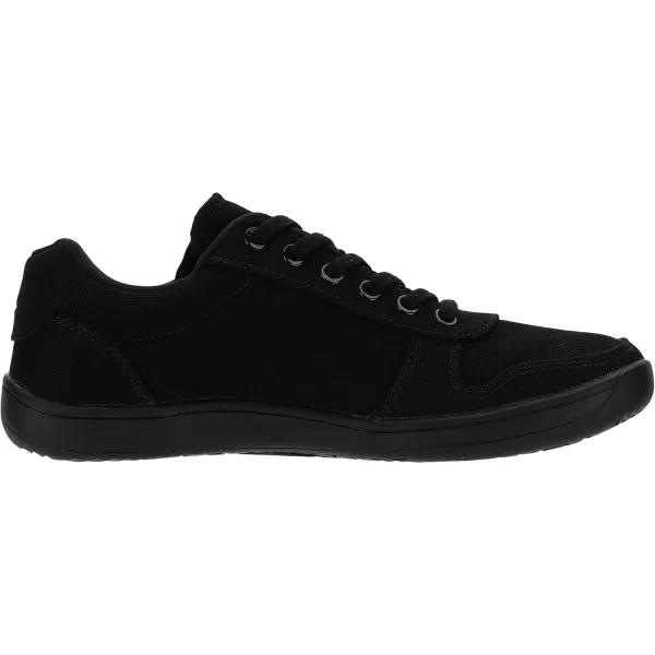 imageWHITIN Wide Toe Box Barefoot Sneakers for Women  Canvas Minimalist ShoesAll Black