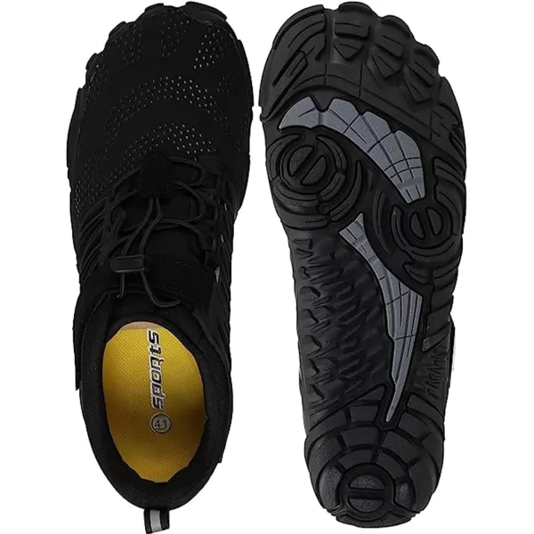 imageWHITIN Womens Barefoot ampamp Minimalist Shoe  Zero Drop Sole  Trail RunnerW30  Black