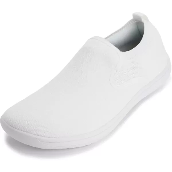 imageWHITIN Mens Wide Slip on Barefoot Shoes  Minimalist Sneakers  Zero DropW862  White