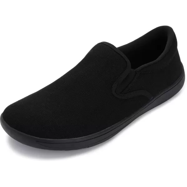 imageWHITIN Mens Wide Slip on Barefoot Shoes  Minimalist Sneakers  Zero DropW863  All Black