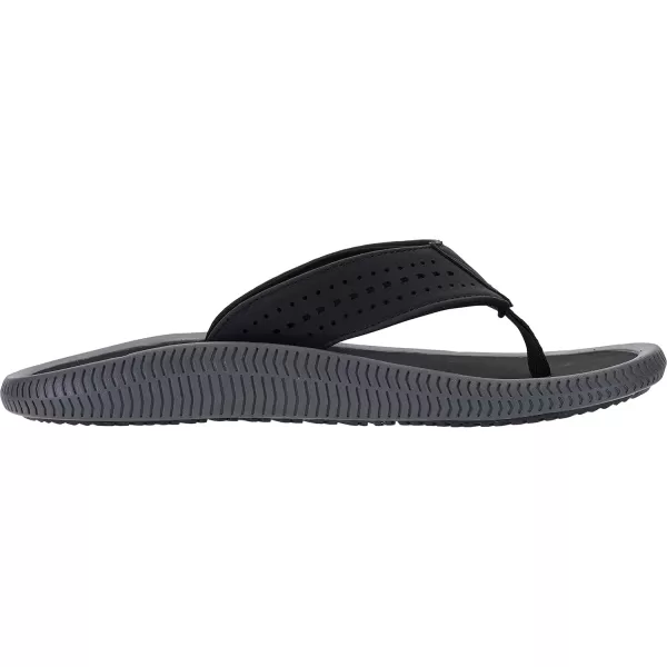 imageWHITIN Mens Wide Toe Flip Flops Width Thong Sandals with Arch Support Size 13 Slip Resistant Sandles Male Beach Slides Summer Sandalias Black 47