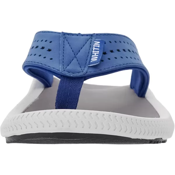 imageWHITIN Mens Wide Toe Flip Flops Width Thong Sandals with Arch Support Size 13 Slip Resistant Sandles for Male Waterproof Slides Sandalias Blue 47