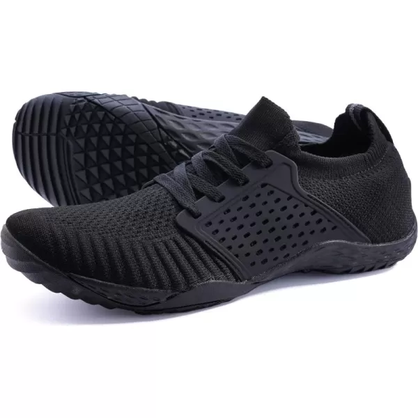 imageWHITIN Mens Barefoot Running Shoes  Minimalist CrossTrainer  Zero Drop SoleW63 All Black