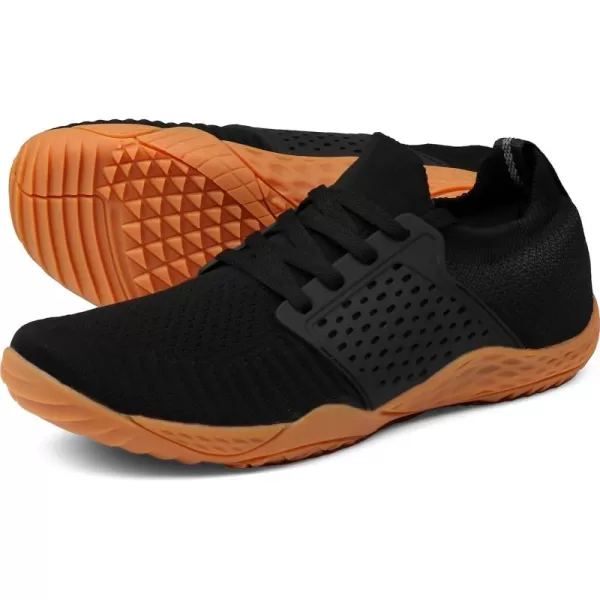 imageWHITIN Mens Barefoot Running Shoes  Minimalist CrossTrainer  Zero Drop SoleW63 BlackGum