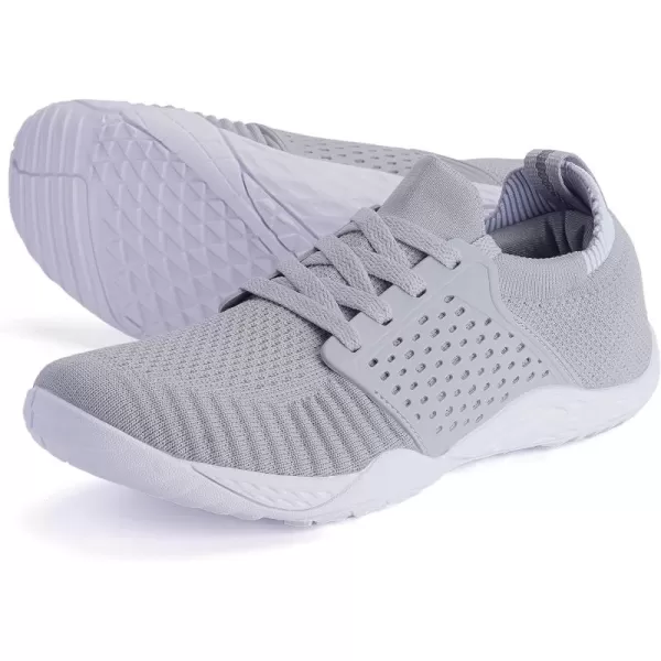 imageWHITIN Mens Barefoot Running Shoes  Minimalist CrossTrainer  Zero Drop SoleW63 Light Grey