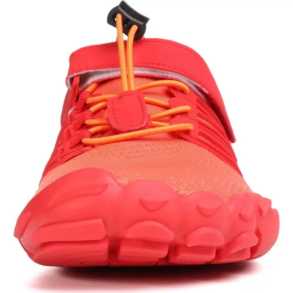 imageWHITIN Womens Minimalist Barefoot Shoes Zero Drop Walking Trail Running 5 Size 85 Wide Toe Box Lady Sneakers Minimal Workout Hiking Tennis Orange Red 39