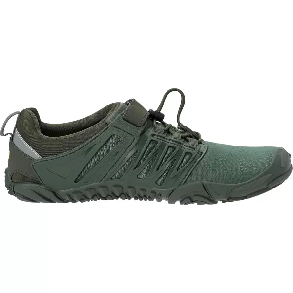 imageWHITIN Mens Minimalist Trail Runner  Wide Toe Box  Barefoot InspiredArmy Green