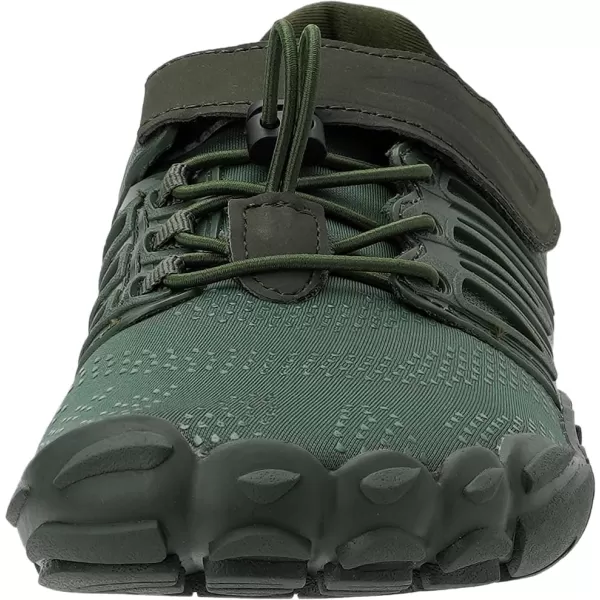 imageWHITIN Mens Minimalist Trail Runner  Wide Toe Box  Barefoot InspiredArmy Green