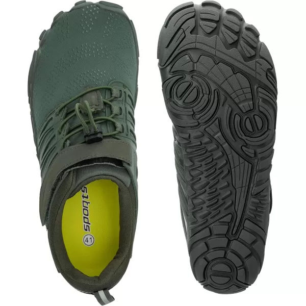 imageWHITIN Mens Minimalist Trail Runner  Wide Toe Box  Barefoot InspiredArmy Green