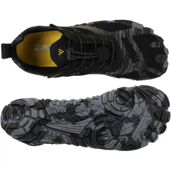 imageWHITIN Mens Minimalist Trail Running Shoes  Wide Toe Box  Optimal BarefootFeelW20v3 Black