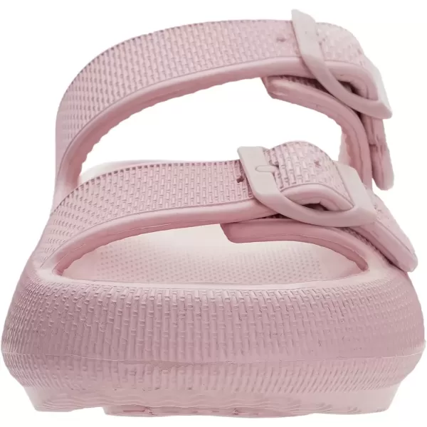 imageWHITIN Shower Slides Women Men Double Buckle Cushion Pillow Slippers Platform Soft House Floor Thick Sole NonSlip Bathroom Sandles Garden Beach Home Shoes Pink