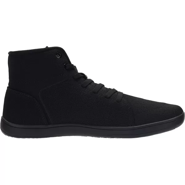 imageWHITIN Mens High Top Minimalist Barefoot Shoes  Wide Toe Box  Zero Drop SoleAll Black