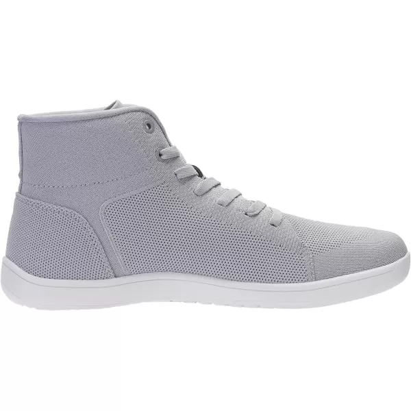 imageWHITIN Mens High Top Minimalist Barefoot Shoes  Wide Toe Box  Zero Drop SoleLight Grey