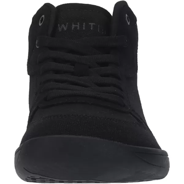 imageWHITIN Womens HighTop Canvas Minimalist Barefoot Shoes  Wide Toe Box  Zero DropAll Black