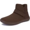imageWHITIN Minimalist Barefoot Ankle Boots for Women Fashion Warm Winter Walking Snow Shoes Size 7 Wide Toe Box Zero Drop Sole Waterproof Sneakers Taupe