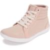 imageWHITIN Womens Wide HighTop Canvas Barefoot Sneakers  Minimalist StreetReady Fit  ComfortForward Ankle SupportW823  Pink