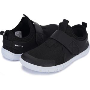 imageWHITIN LittleBig Kid Wide Width Barefoot Shoes  BoysGirls Minimalist Elastic Opening Sneakers  Flexible Zero Drop SoleW8k3  Black Multi