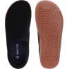 imageWHITIN Mens Wide Toe Box Slip on Barefoot Shoes  Minimalist Sneakers  Zero Drop SoleW863  Black Gum
