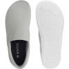 imageWHITIN Mens Wide Toe Box Slip on Barefoot Shoes  Minimalist Sneakers  Zero Drop SoleW863 Grey White