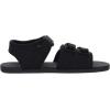 imageWHITIN Womens Barefoot Sandals  Minimalist Effortless Flat Slides  Ground FeelB12  All Black