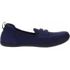 imageWHITIN Womens Round Toe Slip On Penny Loafers  Wide Width Barefoot Flats with Breathable KnitDark Blue