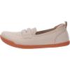 imageWHITIN Womens Round Toe Slip On Penny Loafers  Wide Width Barefoot Flats with Breathable KnitKhaki