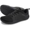imageWHITIN Mens Barefoot TrailRunning Shoes  Wide ToeBox  ZeroDrop Sole  Optimal TractionW51 All Black