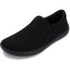 imageWHITIN Mens Wide Toe Box Slip on Barefoot Shoes  Minimalist Sneakers  Zero Drop SoleW863  All Black
