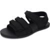 imageWHITIN Womens Barefoot Sandals  Minimalist Effortless Flat Slides  Ground FeelB12  All Black