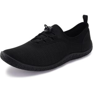 imageWHITIN Amphibious Water Shoes MenWomen  Versatility Aqua Socks  LowProfile SliponZ21  Black