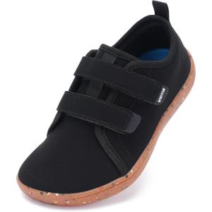 imageWHITIN ToddlerBoysGirls Barefoot Shoes  Kids Wide Width Minimalist Sneakers  Classic Canvas  Supports Natural Foot GrowthW8k5  Black Multi