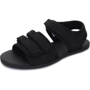 imageWHITIN Womens Barefoot Sandals  Minimalist Effortless Flat Slides  Ground FeelB12  All Black