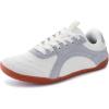 imageWHITIN Womens Wide Barefoot Sneakers  Retro TrackInspired Trainer  Zero Drop LifestyleWhite Gum