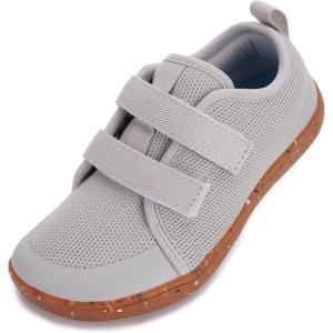 imageWHITIN Kids Barefoot Shoes for Boys Girls Wide Width Minimalist Zero Drop Sneakers Size 12 Little School Sports Tennis Kid Running Walking Grey 30