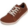 imageWHITIN Womens Canvas Barefoot Shoes  Wide Width Minimalist Sneakers  Classic Fit Low TopW81v2  Canvas Brown Begie