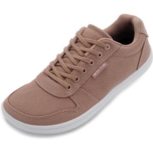 imageWHITIN Wide Toe Box Barefoot Sneakers for Women  Lightweight Canvas Minimalist ShoesBlush