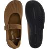 image:imageWHITIN Womens Wide Toe Box Barefoot Mary Jane Flats  Zero DropW95  Brown