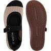 image:imageWHITIN Womens Wide Toe Box Barefoot Mary Jane Flats  Zero DropW95  Nude Black