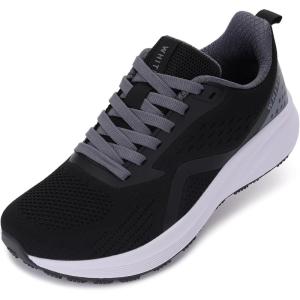 image:imageWHITIN Wide Toe Box Sneakers for Men ampamp Women  Walking ampamp Running Shoes for Wide FeetBlack Grey