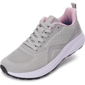 image:imageWHITIN Wide Toe Box Sneakers for Men ampamp Women  Walking ampamp Running Shoes for Wide FeetGrey Pink