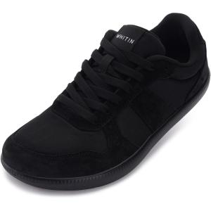image:imageWHITIN Womens Wide Causal Shoes  Ultralight Fashion Sneakers  Zero DropBlack