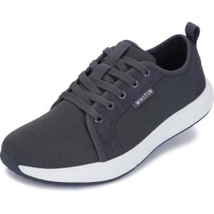 image:imageWHITIN Womens Wide Toe Box Walking Shoes  Wide Width Fashion Tennis Sneakers  Zero Drop ampamp Rubber OutsoleS87  Dark Grey