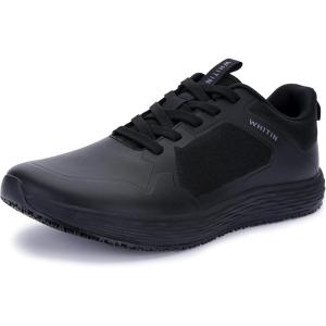 image:imageWHITIN Mens Wide Food Service Shoes  Water amp Oil Resistant  Zero Drop SoleBlack
