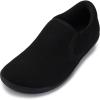 image:imageWHITIN Womens Wide Barefoot Shoes  Elastic VDetail Classic SlipOn  Minimalist Walking SneakersBlack