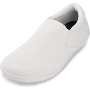 image:imageWHITIN Womens Wide Barefoot Shoes  Elastic VDetail Classic SlipOn  Minimalist Walking SneakersWhite